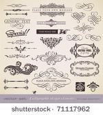 vector set  calligraphic design ...