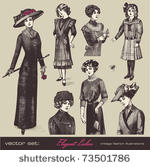 vector set  elegant vintage...