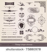 set of various playful retro...