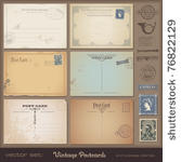 antique postcards   set of 6...