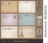 antique postcards 2   set of 6...