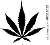 cannabis leaf silhouette vector
