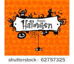 halloween vector frame.