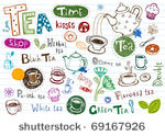 tea doodles  set of vector hand ...
