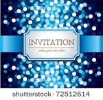 amazing  invitation on blue...