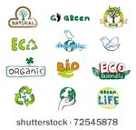 set of vector eco labels in...
