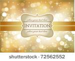 amazing golden invitation on...