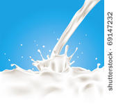a splash of milk. vector...