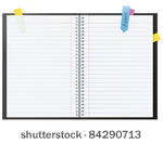 open blank note book with some...