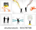 set of backdrops depicting...