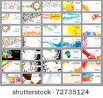 business cards on different...