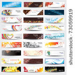 stylish banners on different...