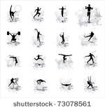  sport peoples. vector.