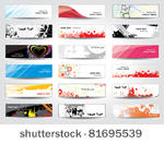collection stylish banners