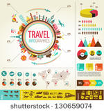 travel infographics with data...