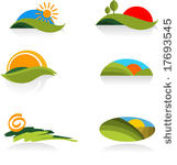 collection of nature  icons  ...