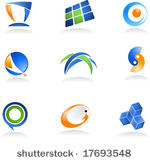 collection of abstract icons  ...