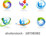 collection of globe icons   for ...