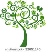 green tree with many...