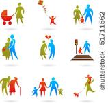 collection of family icons