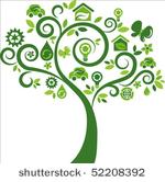 green tree with many ecological ...