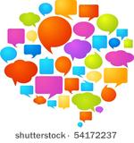 collection of colorful speech...