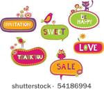 collection of cute retro frames ...