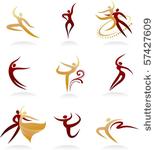 collection of elegant dancing...