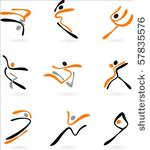 collection of abstract dancing...