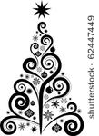 graphic elegant christmas tree
