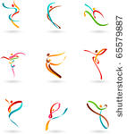 abstract colorful dancing...