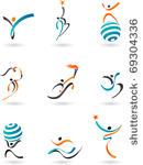  abstract people icons and...