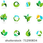 nature and environment icon set