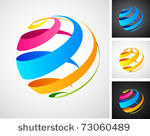 global connection abstract icons