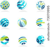 abstract globe icons