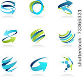 business abstract icons set