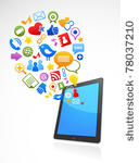  vector smart phone social...