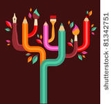 art and creation tree  concept...