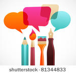 art and writing tools with...