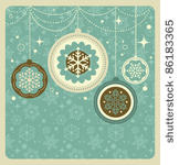 christmas background with retro ...