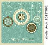 christmas background with retro ...