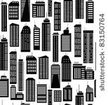 seamless pattern of  city's...