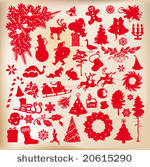 christmas time shapes  set of...