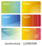 set of colorful  business cards