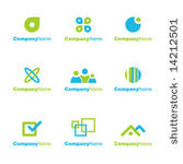 collection of logo elements
