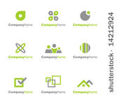 collection of logo elements