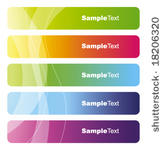 set of colorful vector banners