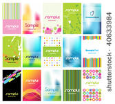 set of business cards