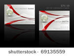 set of two business cards  ...
