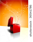 festive gift box opening  ...